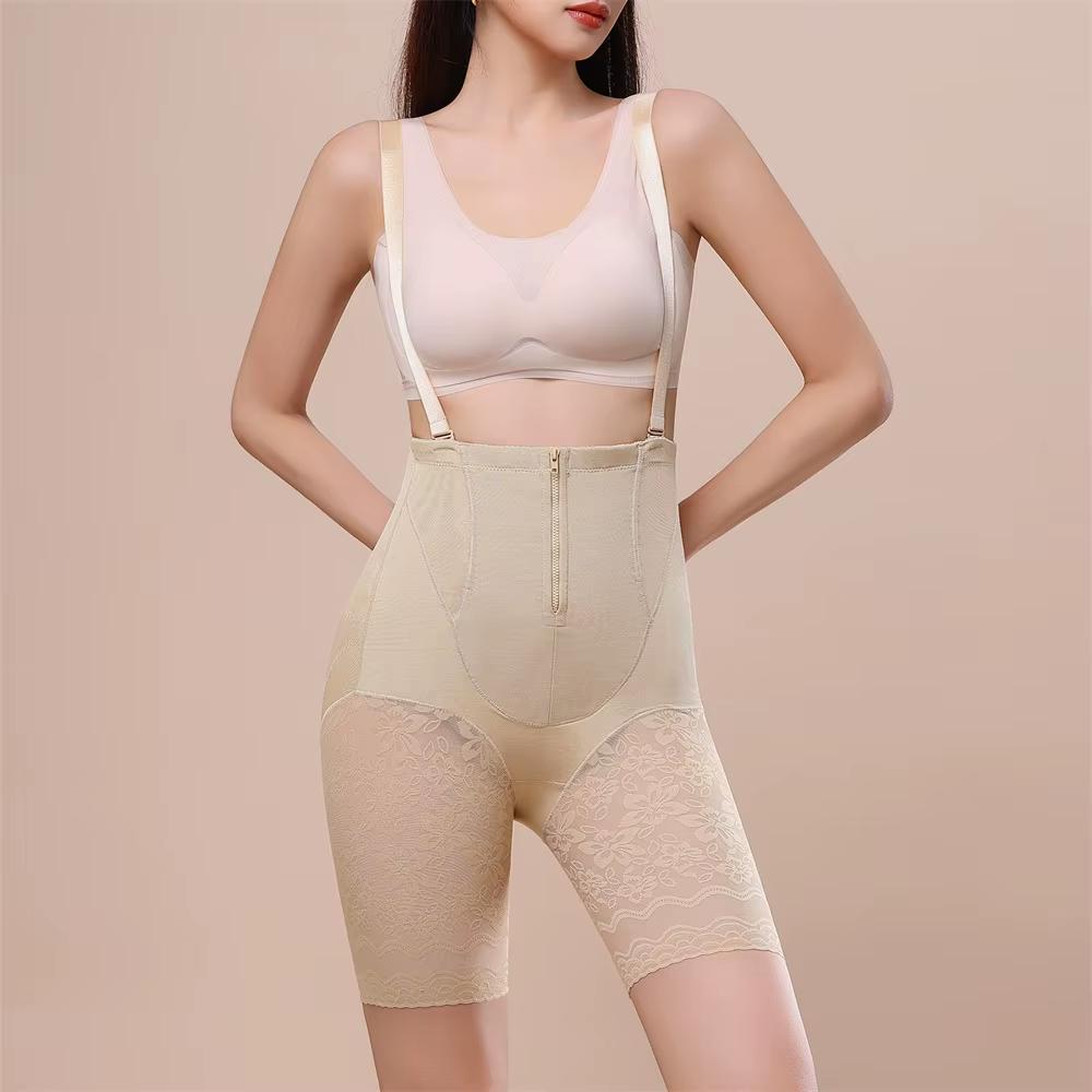 Women Shaping Panties Sexy Lace Body Double Tummy Control Underwear Corset Shapewear Waist Trainer Panties Shaper With Zipper