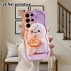 Phone Case: 2D Flat Samsung Galaxy A34 A35 M05 M06 S20 S22 S21 FE Plus 5G Protective Case, Couple Style, Hugging a Pumpkin, Christmas and Halloween Gi