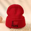 Children'S Hat Autumn And Winter Warm Letter Embroidery Couple Pullover Wool Hat