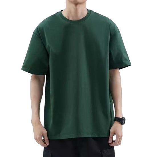 Men Solid Color T-Shirt Round Sleeve Summer Tee Neck Short Casual Loose Fit Tee Shirt