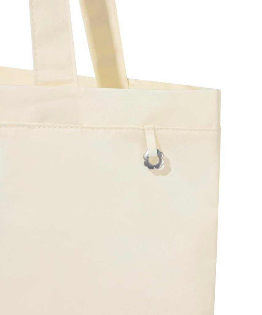 Covernat Woman Clover Heart Cooper Logo Seoul Eco Bag Cream