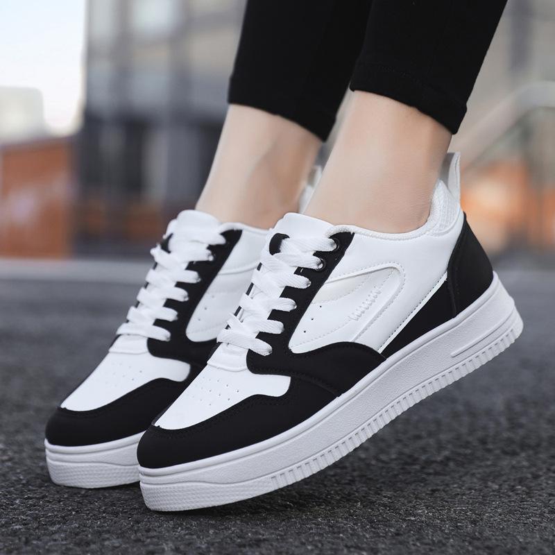 

Women s shoes little white shoes new breathable soft-soled sports shoes student military training platform casual board shoes 36 чёрный