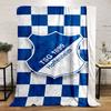Blau karierte TSG 1899 Hoffenheim Design Print Decke weich und kuschelig perfekt für das Wohnzimmer Bett Sofa oder ein Nickerchen, Geschenk