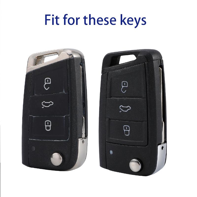 For Volkswagen VW Golf 7 MK7 Tiguan MK2 For Seat Ateca Leon FR Lbiza Skoda Octavia Kodiaq Flip Key Case Cover Fob Protector