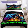3pcs Custom Name Game Controller Bedding Set Duvet Cover Closure Includes 1 Duvet Cover & 2 Pillowcases, Soft and Comfortable for All Seasons.