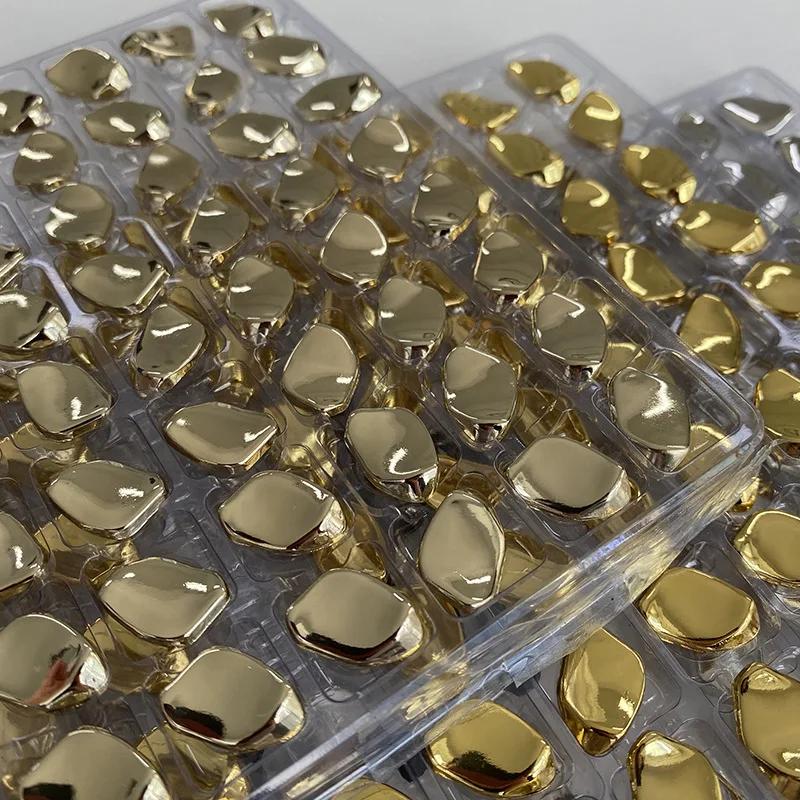 

10 шт./лот гладких металевих ґудзиків 15 мм із красивим металевим покриттям із неправильною хвостовиком, аксесуари для одягу 15mm