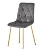 LIBRA chair - dark gray velvet / gold legs x 3