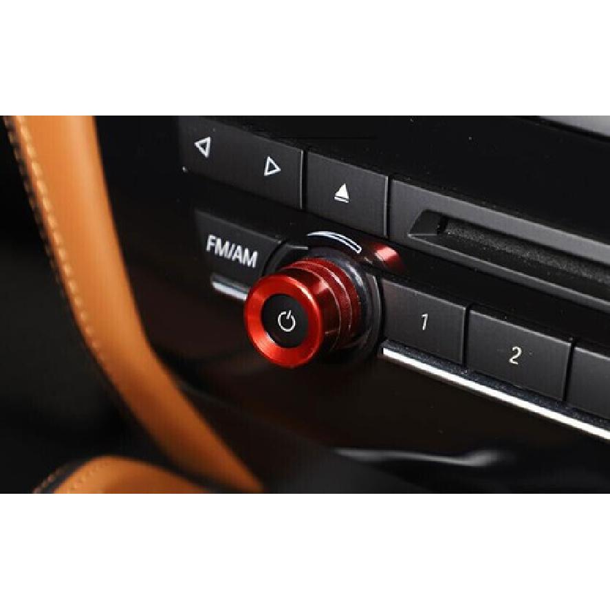 2011-17 For BMW 5 Series Console Air Conditioner Button Knob Cover Red Aluminum