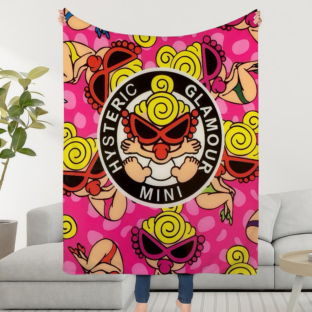 Fashion Cute Cartoon H-Hysteric Mini Art Blanket Soft Warm Furry Throw Super Kids Toys Bed Sofa Car Cradle