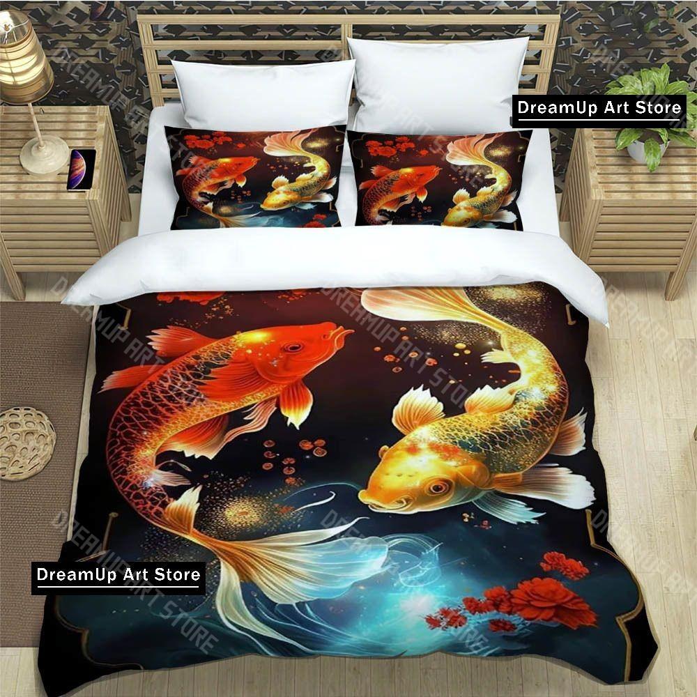 

3D fish Cute printed Bedding Sets exquisite supplies set duvet cover bed comforter set bedding set luxury birthday gift EU Single 90x200cm