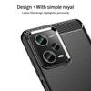 MOFI JK TPU Series-1 for Xiaomi Redmi Note 12 Pro+ 5G Carbon Fiber Texture Flexible TPU Case Anti-scratch Brushed Phone Back Cover