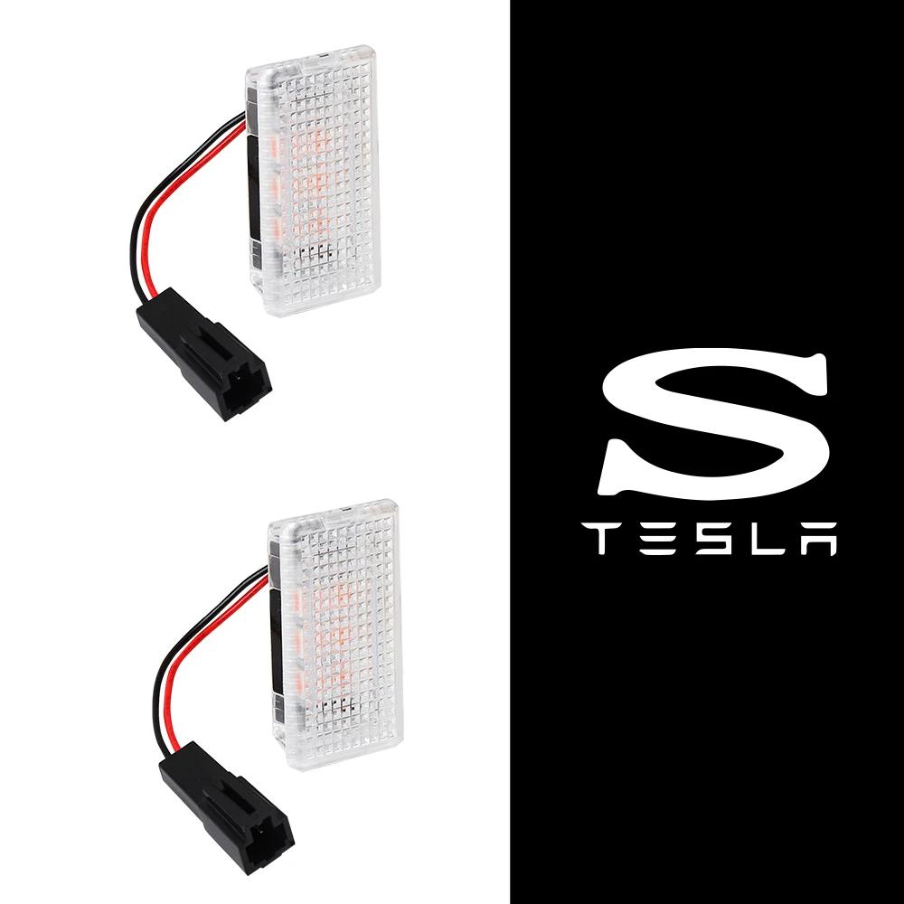 Car Sticker 2025 Hot Car Door LED Logo Projector Puddle Light Welcome Light Laser Projector Auto Accessories For Tesla Model Y M