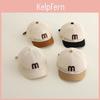 Solid Baby Summer Hat Mesh Color Letter M Embroidery Breathable Baseball Cap For Kids Boys Girls Short Brim Duck Tongue Cap