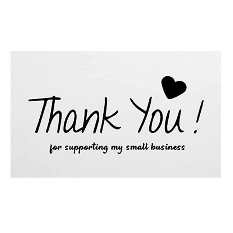 Pink 'Thank You' Cards - 50 Sheets/Pack for Gift Boxes, Decorations, and Postcards