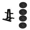 4pcs/Set Novelty Weight Plate Coaster Set Tabletop Protection Heat Insulation Cup Pad Non-Slip Ornaments Desktop Decoration