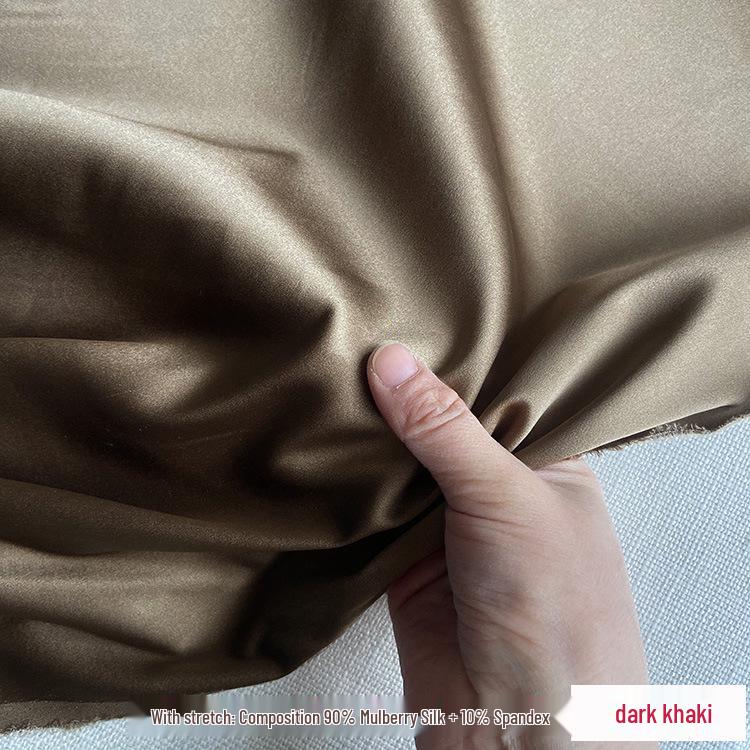 30 Momme Pure Mulberry Silk Heavy Satin Fabric for Qipao, DIY Clothing, Embroidery, and Formal Wear.