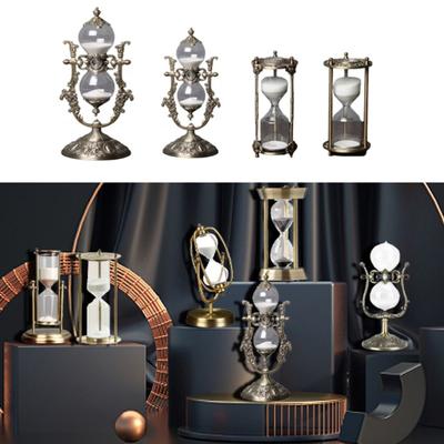 Golden Sandglass Embossed Home Ornament Elegant Hourglass Timer  Kitchen