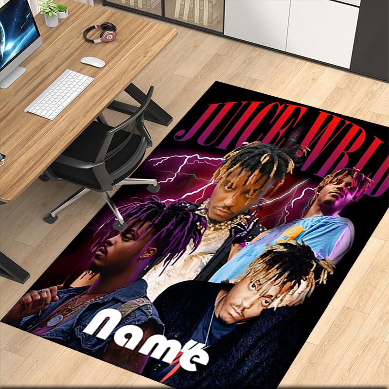 Custom Name Juice WRLD Printed Carpet, for Office Chair Living Room Bedroom Kitchen Room Decor Gifts.