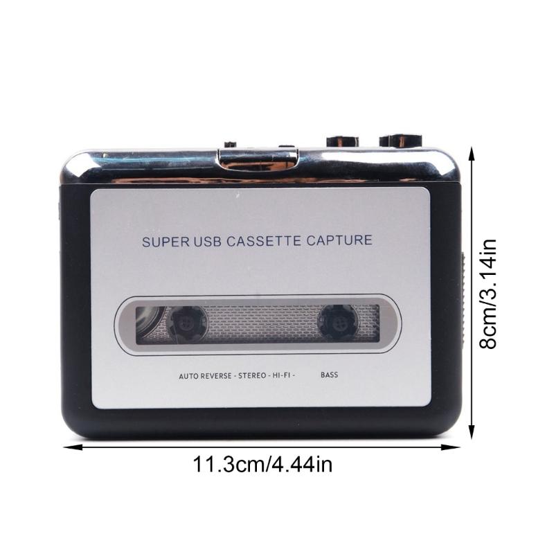 USB Cassette To Digital Converter For PC With Plugs And Play And High Fidelitys Audios Transfer MP3 WAV Format for Home