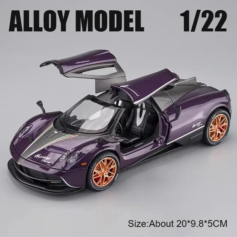 1:22 Rolls Royce Phantom Pagani Huayra Car Model Toy Diecast Metal Sound Light Pull Back Miniature Supercar Boys Birthday Gifts