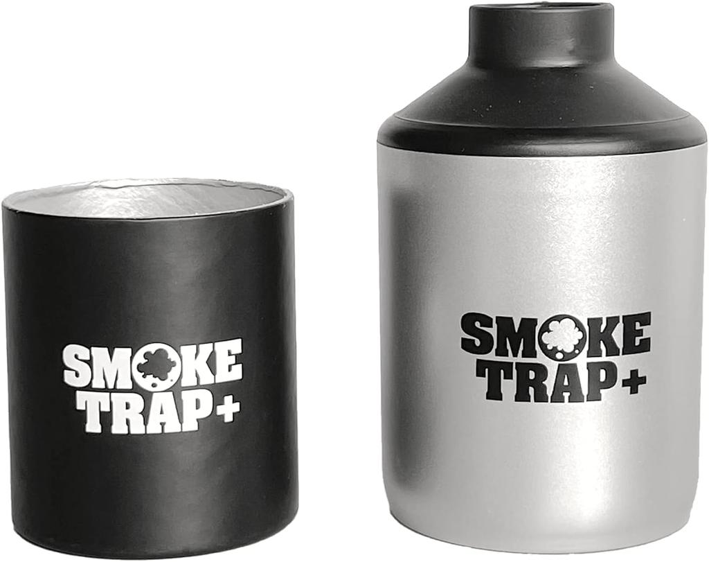 Smoke Trap Persönlicher Luftfilter HEPA Aktivkohlefilter Austauschbarer Filter Null Plastikmüll Komfortables Gummi-Mundstück + (Silber) +