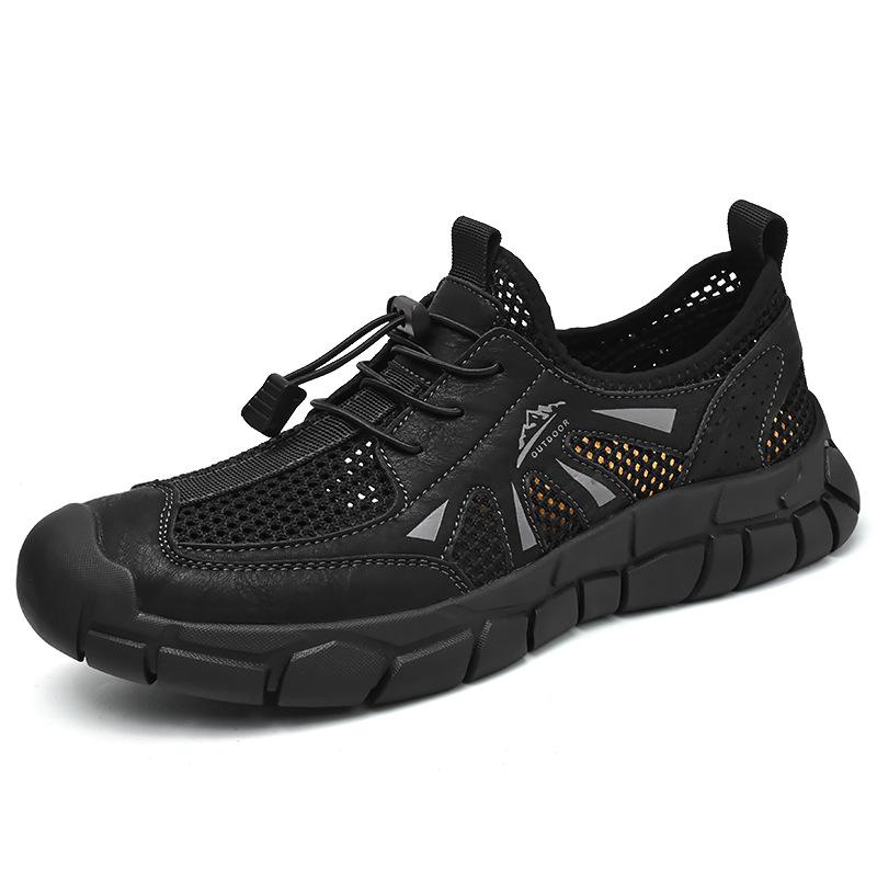 Mesh Shoes Men's 2025 New Summer Breathable Sports Shoes Soft Sole Non-slip Versatile Outdoor Casual Lightweight Jogging Shoes