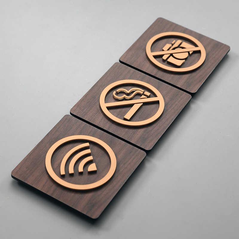 Styl Teplé upozornění Znamení Wifi Zákaz kouření Logo Zákaz vstupu Výstražná plaketa Veřejný Obchod Značení Výstražné znamení