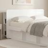 Headboard Cabinet with Storage White Wood Based Material
