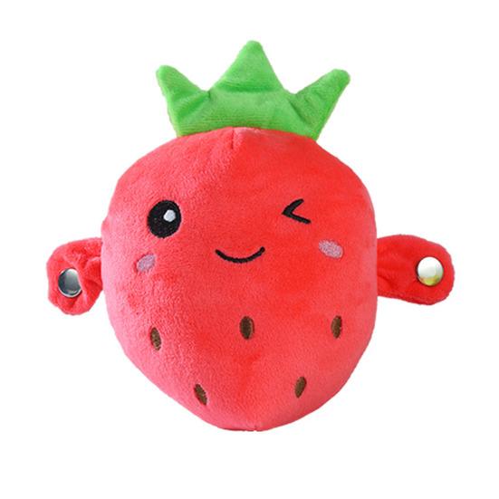 Interactive Musical Plush Toy, Banana Strawberry Sensory Stuffed Animal, Dual Mode Sound Toy for Kids, Battery Operated Christmas Birthday Gifts
