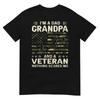 Ich bin ein Vater, Opa und Veteran Vatertag Amerikanische Flagge T-Shirt