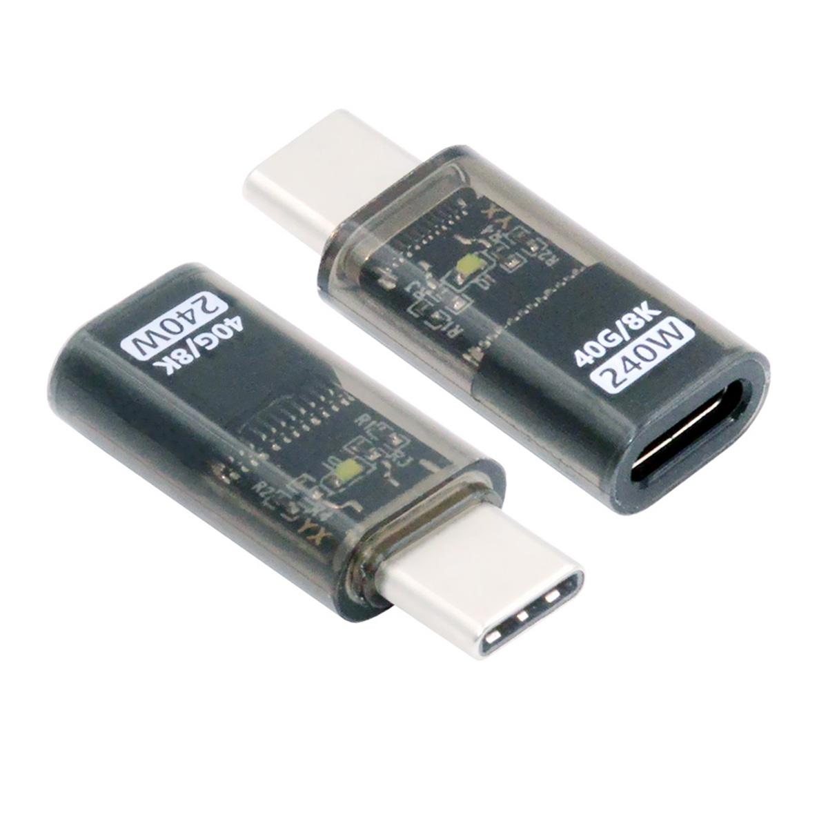 

UC-103-TR USB4 Type C Чоловічий до Жіночого 240 Вт 40 Гбіт/с Передача даних 8K Відеоадаптер для Nintendo Switch/Телефону/Ноутбука As Shown A