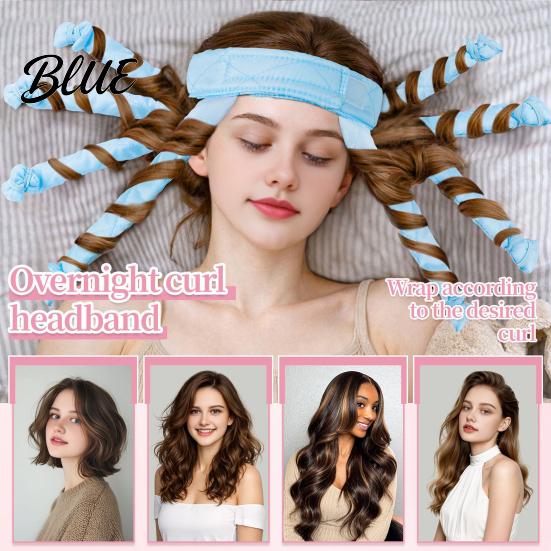 Portable Hair Styling Accessory No Heat Curling Rod Headband Curler fo Long Thick Hair Travel Friendly Tool Curls Roller with Eight Claws,