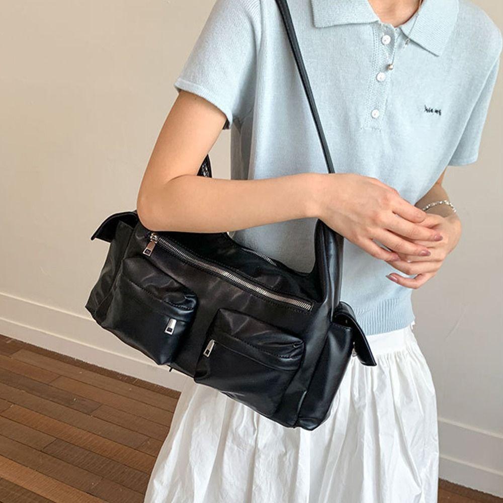 Y2K Armpit Bag Spicy Girl MotorcycleBag Trend Locomotive Pack  Streetwear