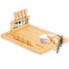 Cheese Board for Cheese, Cold Meats, Snacks, Appetizers + Knives Gift Set