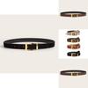 Simple Chic Pu Leather Belt With Metal Pin Buckle For Casual Jeans And Pants