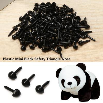 DIY Doll Animals Mini Black Plush Doll Eyes Safety Triangle Noses 4.5X5.5MM Stuffed Doll Eyes