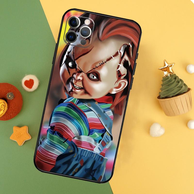 Chucky Doll Horror Movie Phone Case For iPhone 17 Pro Max 17Air 16E 15 14 13 12 11 16 Pro Max Mini Shockproof Cover