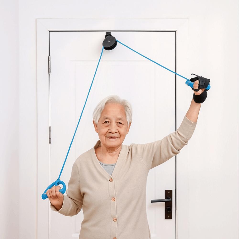 No Noise Design Pulley Ring Frozen Rotator Cuff Train Rope Over The Door Exerciser  Elderly Stroke
