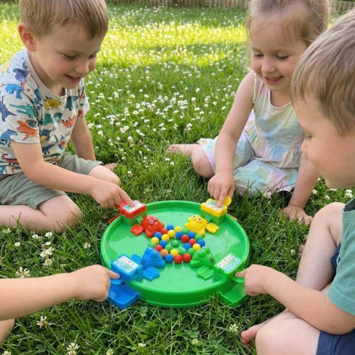 Jeu de société - BG INTERNATIONAL - FROGEATS - Grenouilles mange-billes 31 cm - 4 joueurs - Dès 3 ans