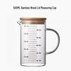 High-Temperature Resistant Glass Measuring Cup with Handle, for Baking, Milk, Juice, or Water.