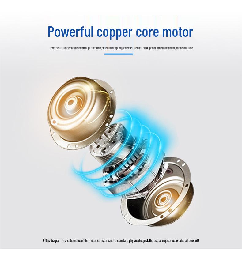 Jinling 6palcový kulatý skleněný odsávací ventilátor pro ventilaci kuchyně a koupelny