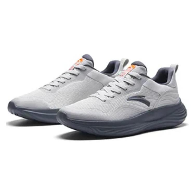 New Anta Shock Absorbers Slip Resistant Abrasion Resistant Low Top Training Shoes Men's Gray 112337793-4