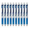 PENTEL EnerGel Gel Ballpoint Silver 10 Pens Pen, Retractable, 0.5mm, Barrel, Blue,