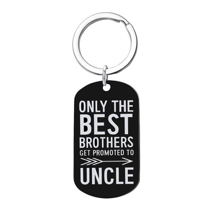 Family Love: Promoted to Uncle Stainless Steel Keychain