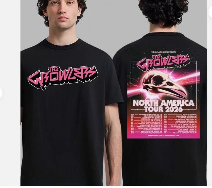 The Growlers North America Tour 2026 City Dates Two Sided T-Shirt 3XL