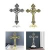 Metal Standing Crucifix , Desk Decor Figurines Statue Home 12 Apostles Statue Gifts Standing