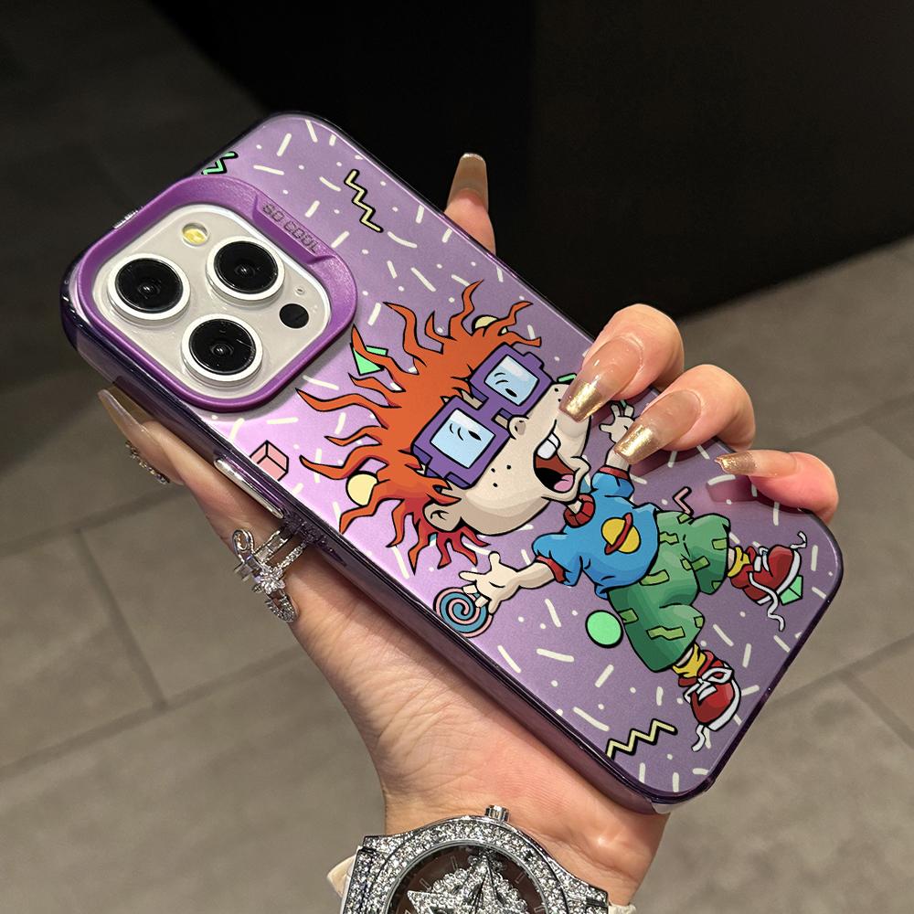 Funny Cartoon R-Rugrat Children Phone Case for Samsung Galaxy S26 S25 Edge S24 S23 S22 S21 FE S20 Ultra Plus 5G Silver Cover