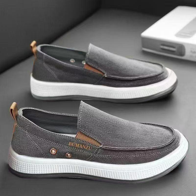 Canvas men's shoes new summer breathable casual cloth shoes sports lazy one pedal work board shoes