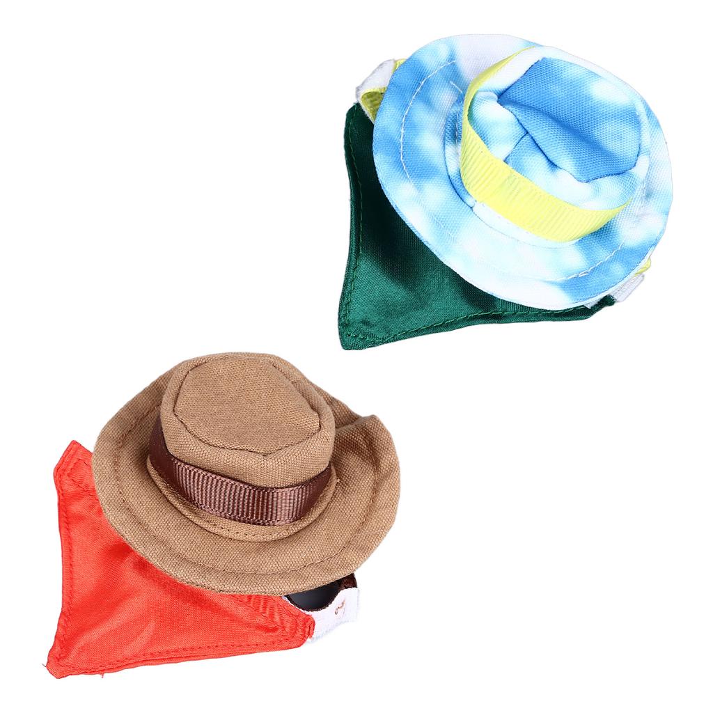 Bearded Dragon Cowboy Hat Adjustable Multifunction  Soft Reptile Bib Halloween Removable Bib Cute for Small Animal