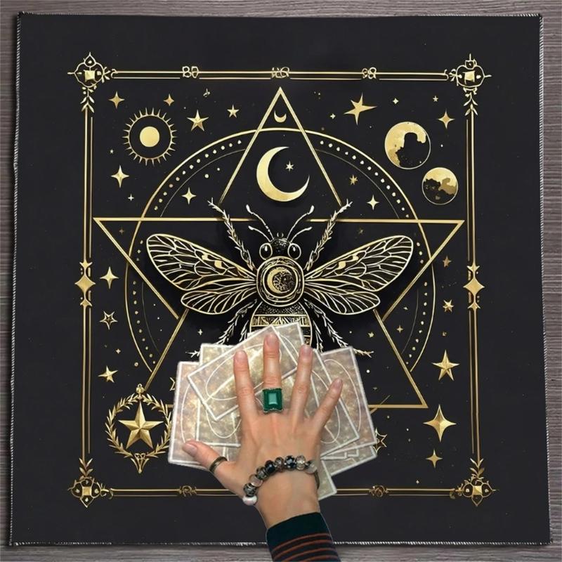 Butterfly Star Pattern Tarots Card Tablecloth Altars Cloth Altars Cloth Divinations Card Table Cloth Tapestry Easy Use